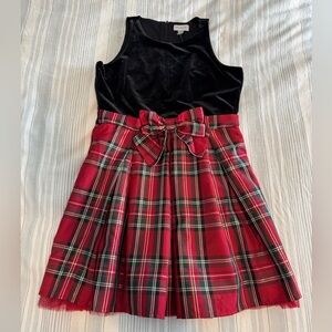 Black and plaid Christmas dress